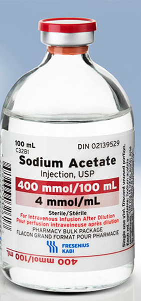 Acetate de sodium injectable, USP