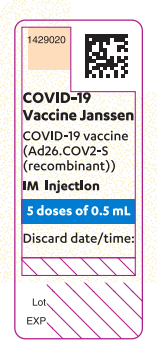  EU White Label: COVID-19 Vaccine Janssen Vial label