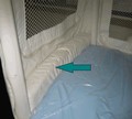 Figure 3: Removable bolster, used to fill gap between end of mattress and canopy, is no longer needed if you have the end rail mentioned in Figure 2.