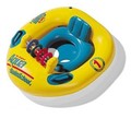 Deluxe Baby Boat: Yellow boat-shaped inflatable float