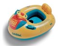 Deluxe Toddler Racer: Yellow boat-shaped inflatable float