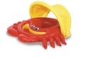 Cozy Crab Sunshade Float, Crabby Baby Boat: Red crab-shaped inflatable float