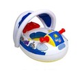 Sunshade Wave Rider Float, Child's Wave Rider:  White inflatable float with aquatic décor