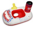 Squirtin' Tootin' Tugboat: White and red boat-shaped inflatable float