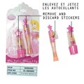 Centura Brands Disney® Princess Lip Gloss and Lipstick Combo Pack with text indicating to remove and discard stickers