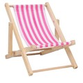 Chaise de plage fuchsia à rayures blanches pour ourson numéro de modèle 113226