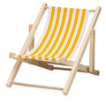 Chaise de plage orange à rayures blanches pour ourson numéro de modèle 113227