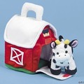 Plush Cow with Barn Carrying Case