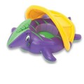 Flotteurs gonflables violet et vert pour bébés en forme de dinosaure « Baby Nessie Sunshade Float »