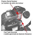 Honda Location of Engine Serial Number and Fuel Tank Grommet