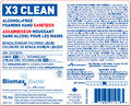 X3 Clean Alcohol-Free Foaming Hand Sanitizer (Benzalkonium chloride 0.13%)