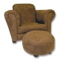 107002 Brown Suede Chair