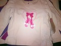 Vanilla shirt with heart and ballerina shoes design - Sears Item Number 56155
