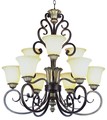 Nine-light chandelier