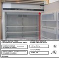 The model and serial numbers are located on the ceiling of the interior of the refrigerators