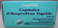 Capsules d’ibuprofène liquide à action rapide de 200 mg de marque Compliments – Boîte