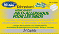 Médicament anti-allergique pour les sinus extra-puissant de marque Rexall (24 caplets)