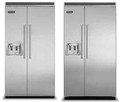 Viking built-in side-by-side refrigerator freezers with in-door dispensers