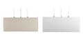 Luminaire suspendu Finley avec abat-jour rectangulaire beige ou blanc