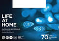 Jeu de 70 lumières DEL pour l'extérieur « Life at Home » - bleu