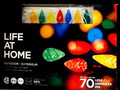Jeu de 70 lumières DEL C6 pour l'extérieur « Life at Home » - multicolore