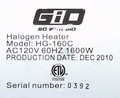 GIO product label
