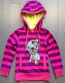 STYLE 428019KG - pink and mauve striped with a dog printed on it