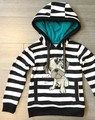 STYLE 428019KG - black and white striped with a dog printed on it