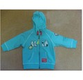 Boys' hoodie, aqua colour with “ALLÔ” appliqué
