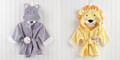 Hooded hippo robe and hooded lion robe