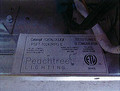 Product label on the luminary showing the model/catalogue number