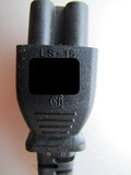Adapter end of AC power cord with the LS-15 mold marking
