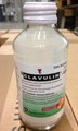 Antibiotique liquide oral Clavulin-400 : face avant de la bouteille