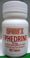 Front of bottle: Sport X Ephedrine ---- bottle of 100 tablets (25 mg)