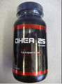 Front of bottle: DHEA 25 - bottle of 120 capsules (25 mg)