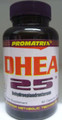 Front of bottle: Promatrix DHEA 25 - bottle of 60 capsules (25 mg)