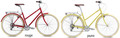 Vélo Downtown EX-ST, option 1 – rouge et Vélo Downtown EX-ST, option 2 – jaune 