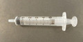 This is a picture of the BD syringe showing the BD logo displayed on the syringe.