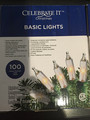 CELEBRATE IT Christmas Basic Lights 100 Clear Indoor/ Outdoor Light Set