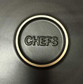 The CHEFS logo is at the centre of the rimmed base
