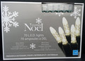 WholeHome Noel 70 L.E.D. light string in warm white (packaging)