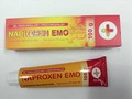 Naproxen Emo - Front cover of product package and tube of product