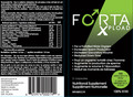 Forta Xpload : devant et dos de l’étiquette. 2 capsules