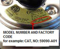 Casablanca ceiling fan model number and factory code label
