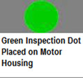 Casablanca ceiling fan green inspection dot