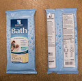 Vues avant et arrière des lingettes nettoyantes Essential Bath, paquet de cinq, no de réapprovisionnement 7855