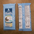 Vues avant et arrière des lingettes nettoyantes sans parfum Essential Bath, paquet de cinq, no de réapprovisionnement 7856