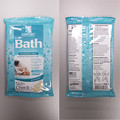 Vues avant et arrière des lingettes nettoyantes sans parfum Baby Bath, paquet de quatre, no de réapprovisionnement 7907