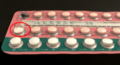 Top view of Alesse 28 blister pack with broken pill circled in red 