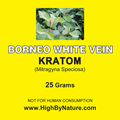 Borneo White Vein Kratom, 25 grammes